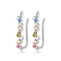 1 Pair Elegant Cute Romantic Geometric Inlay Sterling Silver Zircon White Gold Plated Gold Plated Ear Cuffs main image 7