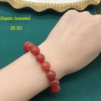 Vintage Style Simple Style Solid Color Agate Beaded Women's Bracelets Necklace sku image 1