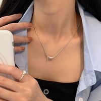 Sterling Silver Silver Plated Simple Style Classic Style Plating Solid Color Pendant Necklace main image 4
