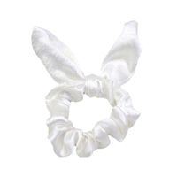 Women's Casual Cute Sweet Bunny Ears Solid Color Cloth Hair Tie sku image 1