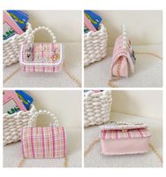 Women's Cotton And Linen Rabbit Flower Bow Knot Cute Pearls Square Flip Cover Crossbody Bag main image 2