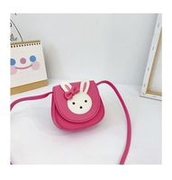 Girl's Small Pu Leather Rabbit Cute Square Magnetic Buckle Crossbody Bag main image 6