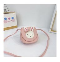 Girl's Small Pu Leather Rabbit Cute Square Magnetic Buckle Crossbody Bag main image 5