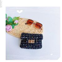 Girl's Mini Canvas Solid Color Fashion Square Lock Clasp Crossbody Bag main image 3