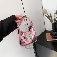 Women's Medium Pu Leather Solid Color Bow Knot Elegant Classic Style Pillow Shape Magnetic Buckle Crossbody Bag main image 1