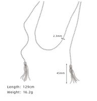 Wholesale Elegant Simple Style Solid Color Copper Plating Rhodium Plated Sweater Chain main image 2