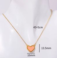 Kupfer Vergoldet Lässig Einfacher Stil Überzug Herzform Halskette Mit Anhänger main image 2