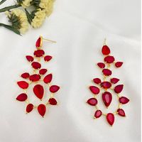 1 Pair Simple Style Classic Style Round Plating Inlay Copper Zircon 18K Gold Plated Drop Earrings main image 2