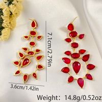 1 Pair Simple Style Classic Style Round Plating Inlay Copper Zircon 18K Gold Plated Drop Earrings main image 1