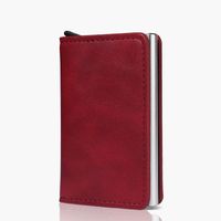 Unisex Solid Color Pu Leather Flip Cover Card Holders sku image 9