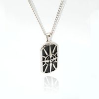 304 Stainless Steel Titanium Steel Casual Simple Style Classic Style Human Geometric Pendant Necklace main image 3