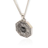 304 Stainless Steel Titanium Steel Casual Simple Style Classic Style Human Geometric Pendant Necklace main image 5