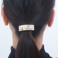 Women's Simple Style Classic Style Solid Color Alloy Cloth Inlay Pearl Hair Tie main image 2