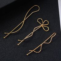 Women's Simple Style Classic Style Solid Color Alloy Plating Hair Clip main image 2