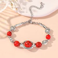 Estilo Étnico Ronda Aleación Con Cuentas Mujeres Pulsera sku image 2