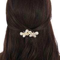 Femmes Style Simple Style Classique Fleur Alliage Incruster Zircon Pince À Cheveux main image 2