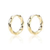1 Pair Simple Style Round Plating 304 Stainless Steel 18K Gold Plated Earrings main image 7