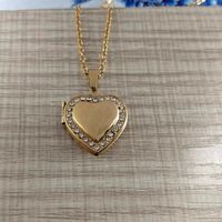 Romantic Heart Shape Stainless Steel Plating Pendant Necklace sku image 9