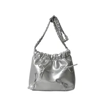 Women's Medium Pu Leather Solid Color Bow Knot Cute Classic Style Square Magnetic Buckle Bucket Bag sku image 4