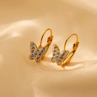 1 Pair Simple Style Classic Style Square Heart Shape Plating Inlay Copper Crystal Rhinestones 18K Gold Plated Drop Earrings main image 5