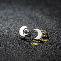 1 Pair Simple Style Classic Style Round Star Moon Hollow Out 304 Stainless Steel 18K Gold Plated Ear Studs main image 3