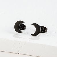 1 Pair Simple Style Classic Style Round Star Moon Hollow Out 304 Stainless Steel 18K Gold Plated Ear Studs main image 6