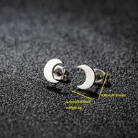 1 Pair Simple Style Classic Style Round Star Moon Hollow Out 304 Stainless Steel 18K Gold Plated Ear Studs sku image 1