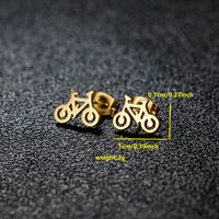 1 Pair Simple Style Classic Style Round Star Moon Hollow Out 304 Stainless Steel 18K Gold Plated Ear Studs sku image 16
