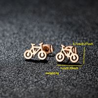 1 Pair Simple Style Classic Style Round Star Moon Hollow Out 304 Stainless Steel 18K Gold Plated Ear Studs sku image 17