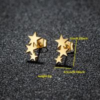 1 Pair Simple Style Classic Style Round Star Moon Hollow Out 304 Stainless Steel 18K Gold Plated Ear Studs sku image 19