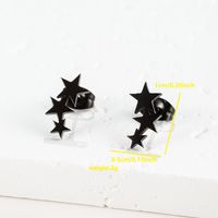 1 Pair Simple Style Classic Style Round Star Moon Hollow Out 304 Stainless Steel 18K Gold Plated Ear Studs sku image 21