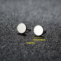 1 Pair Simple Style Classic Style Round Star Moon Hollow Out 304 Stainless Steel 18K Gold Plated Ear Studs sku image 5