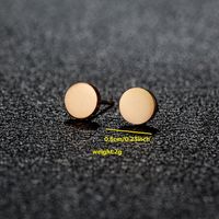 1 Pair Simple Style Classic Style Round Star Moon Hollow Out 304 Stainless Steel 18K Gold Plated Ear Studs sku image 23