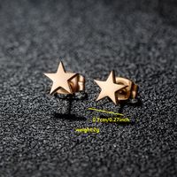 1 Pair Simple Style Classic Style Round Star Moon Hollow Out 304 Stainless Steel 18K Gold Plated Ear Studs sku image 26