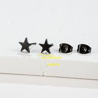 1 Pair Simple Style Classic Style Round Star Moon Hollow Out 304 Stainless Steel 18K Gold Plated Ear Studs sku image 27