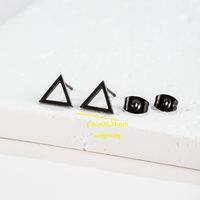 1 Pair Simple Style Classic Style Round Star Moon Hollow Out 304 Stainless Steel 18K Gold Plated Ear Studs sku image 33