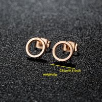 1 Pair Simple Style Classic Style Round Star Moon Hollow Out 304 Stainless Steel 18K Gold Plated Ear Studs sku image 35