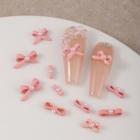 Cute Sweet Bow Knot Zinc Alloy Nail Decoration Accessories 60 Pieces Per Pack main image 4