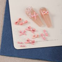 Cute Sweet Bow Knot Zinc Alloy Nail Decoration Accessories 60 Pieces Per Pack main image 9