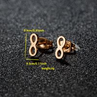 1 Pair Cute Japanese Style Cross Heart Shape Butterfly Hollow Out 304 Stainless Steel 18K Gold Plated Ear Studs main image 3