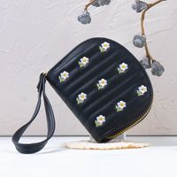 Women's Flower Pu Leather Zipper Wallets sku image 5