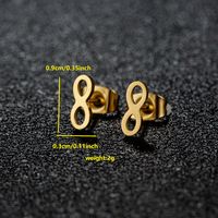 1 Pair Cute Japanese Style Cross Heart Shape Butterfly Hollow Out 304 Stainless Steel 18K Gold Plated Ear Studs sku image 10