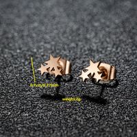 1 Pair Cute Japanese Style Cross Heart Shape Butterfly Hollow Out 304 Stainless Steel 18K Gold Plated Ear Studs sku image 14