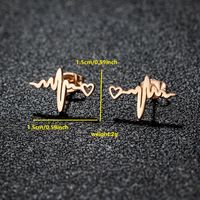 1 Pair Cute Japanese Style Cross Heart Shape Butterfly Hollow Out 304 Stainless Steel 18K Gold Plated Ear Studs sku image 20