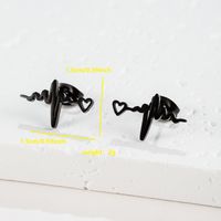 1 Pair Cute Japanese Style Cross Heart Shape Butterfly Hollow Out 304 Stainless Steel 18K Gold Plated Ear Studs sku image 21