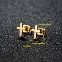 1 Pair Cute Japanese Style Cross Heart Shape Butterfly Hollow Out 304 Stainless Steel 18K Gold Plated Ear Studs sku image 22