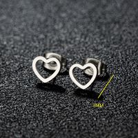1 Pair Cute Japanese Style Cross Heart Shape Butterfly Hollow Out 304 Stainless Steel 18K Gold Plated Ear Studs sku image 6