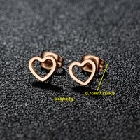 1 Pair Cute Japanese Style Cross Heart Shape Butterfly Hollow Out 304 Stainless Steel 18K Gold Plated Ear Studs sku image 26