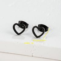 1 Pair Cute Japanese Style Cross Heart Shape Butterfly Hollow Out 304 Stainless Steel 18K Gold Plated Ear Studs sku image 27