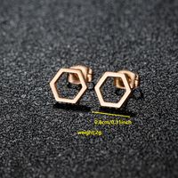 1 Pair Cute Japanese Style Cross Heart Shape Butterfly Hollow Out 304 Stainless Steel 18K Gold Plated Ear Studs sku image 29
